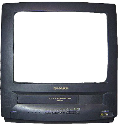 A frame that looks like a TV.